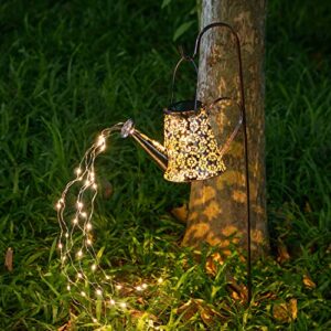 amugmilk watering can lights garden decor solar outdoor hanging lantern waterproof for lawn patio courtyard yard pathway walkway gardening gifts