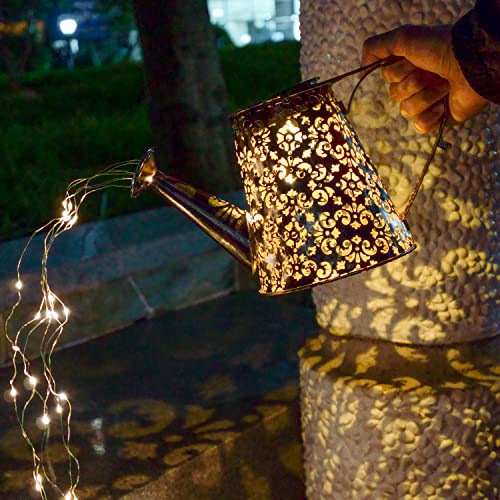 Amugmilk Watering can Lights Garden Decor Solar Outdoor Hanging Lantern Waterproof for Lawn Patio Courtyard Yard Pathway Walkway Gardening Gifts