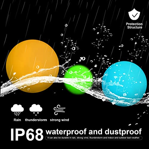 GOVZERY New Rechargeable Floating Pool Lights Dimmable,3 inch LED Floating Ball Lights with Remote,Waterproof of IP68 for Swimming Pool Hot Tub Bathtub Pond Fountain Garden Lawn Party Decor (8 pcs)