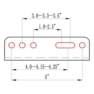 Universal Zero Turn Mower Trailer Hitch - 3/16'' Thick and Heavy Duty Steel Lawn Trailer Hitch Mount (3"-5")