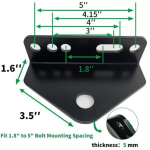 Universal Zero Turn Mower Trailer Hitch - 3/16'' Thick and Heavy Duty Steel Lawn Trailer Hitch Mount (3"-5")