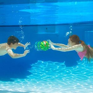 BANZAI Melon Madness Pool Challenge Underwater Water-Filled Ball w/ 3 22-inch Diameter Target Hoops, Garden Hose Adapter, and Underwater Ball