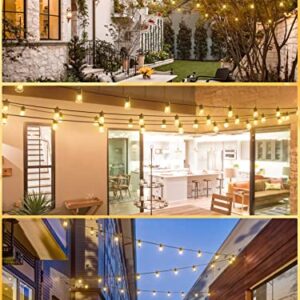 addlon 48FT LED Outdoor String Lights with 15 Edison Vintage Shatterproof Bulbs, Commercial Grade Patio Lights, IP65 Waterproof for Balcony, Backyard and Garden, Warm White