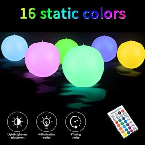 Blibly Solar Floating Pool Lights, 2 Pack 14 inch Solar Powered Waterproof Color Changing Inflatable Swimming LED Glow Ball Light.