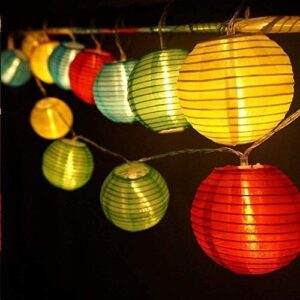 Bawoo Solar Garden Lanterns, Waterproof 30 Outdoor Solar String Lights for Garden Outdoor Wedding Party Colorful