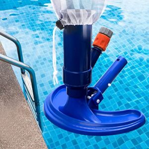 Uoark Pool Vacuum Head Half Moon Vacuum Head with Bottom Brush, Pool Vacuum with Filter Bag, Pool Vacuum Head with EZ Clips.