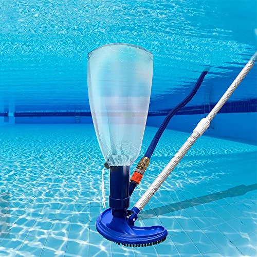 Uoark Pool Vacuum Head Half Moon Vacuum Head with Bottom Brush, Pool Vacuum with Filter Bag, Pool Vacuum Head with EZ Clips.