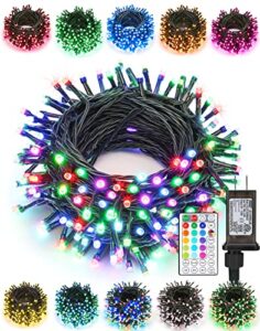 flacchi color changing string lights with remote control/timing function/indoor & outdoor rgb 105ft 300led christmas lights for halloween, christmas decor, garden, party, xmas decorations