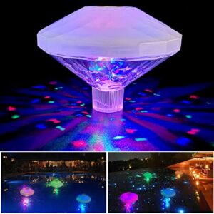 swimming pool lights for pool: led color changing floating pool lights that float with 8 modes lighting underwater waterproof floating pond light for disco pool pond fountain garden party decoration