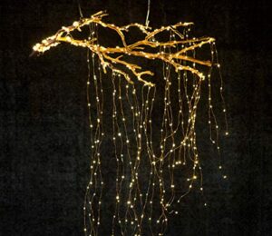 lxcom lighting branch lights plug in fairy string lights 6.56ft 280leds 14 strands twinkle string lights branch lights decoration for garden home party wedding decorations(warm white)