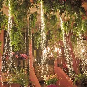 Lxcom Lighting Branch Lights Plug in Fairy String Lights 6.56Ft 280leds 14 Strands Twinkle String Lights Branch Lights Decoration for Garden Home Party Wedding Decorations(Warm White)