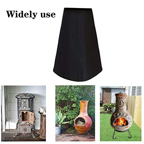 DANCHENG Classic Classic Chiminea Accessories Water-Resistant 8"X24"X48"inches Inches Brown Chiminea Cover Fire Pit Heater Cover，Outdoor Garden Heater Cover