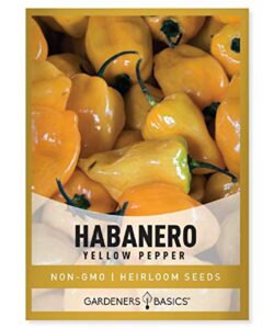 yellow habanero pepper seeds for planting 100 heirloom non-gmo habanero peppers plant seeds for home garden vegetables makes a great gift for gardeners by gardeners basics