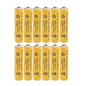 gsuiveer aaa nicd 600mah 1.2v rechargeable battery for outdoor solar lights garden lamp (12 pack aaa nicd)