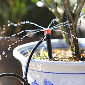 Fdit 20Pcs Watering Spray Nozzles Dripper Adjustable 8 Water Outlet Garden Sprinkler Dripper for Drip Watering System