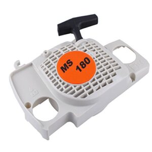 safercctv rewind recoil pull starter assembly with start handle compatible with stihl 017 018 ms170 ms180 chainsaw replacement part# 1130 080 2100