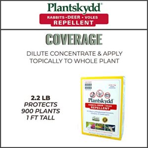 Plantskydd Animal Repellent - Repels Deer, Rabbits, Elk, Moose, Hares, Voles, Squirrels, Chipmunks and Other Herbivores; Soluble Powder Concentrate - 2.2 LB Box - Makes 2.5 Gallon Liquid (PSP-R2)