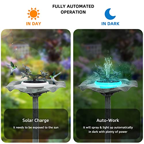 Solar Pool Lights with Led Pool Fountain RGB Color Automatic Lighting Outdoor Waterproof with 6 Removable Nozzles for Garden Decoration Pond Outdoor Pool Aquarium etc.