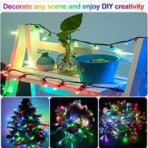 OIGOT LED Light String, Christmas Decoration LED Light Strip, Battery Remote Control, 8 Modes And 12 Different RGB Conversions,Suitable For Outdoor/Indoor, Bedroom,Music Party, Garden, TV, DIY