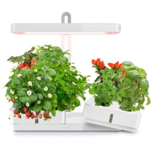 growled indoor garden hydroponic growing system: plant germination kit aeroponic herb vegetable growth lamp countertop with led grow light – hydrophonic planter grower harvest veggie lettuce