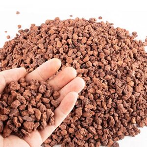 1.5 lb red lava rocks for plants decorative landscaping 1/2″ lava rock granules top dressing for cacti, succulents bonsai plants for release excess water to prevents root rot