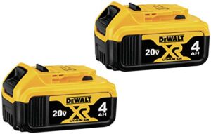dewalt 20v max* xr battery, 4.0-ah, 2-pack (dcb204-2) , black