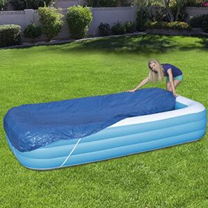 plcnn swimming pool cover rectangular, 10x6ft inflatable pool cover for above ground outdoor swimming pool waterproof shade cloth for garden family pools protector