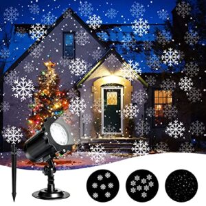 gsblunie christmas projector lights outdoor waterproof,3 kinds of snowflake projector lights outdoor christmas decorations,indoor christmas lights decor for party,xmas,holiday,home,birthday,garden