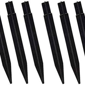 EVOSUMMER 8 PCS X 8.25" Plastic Ground Spikes,Solar Torch Lights Replacement ABS Plastic Ground Spikes Stake for Christmas Pathway Markers (8 PCS Plastic Spikes)