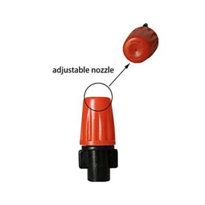 TRENTSNOOK Irrigation dripper Orange Five-Way Atomization Nozzle Garden Lawn Plant Spray Greenhouse Terrace Atomization System Sprayer Irrigation Gardening Tools