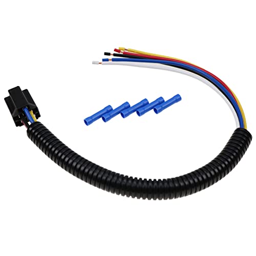 DVPARTS 5 Pin 18" Ignition Key Switch Wiring Harness M90206 Compatible with John Deere, Cub Cadet, Troy-Bilt, Toro, Exmark, Hustler, Ariens Gravely Simplicity Snapper Murray Garden Lawn Tractor