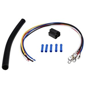 DVPARTS 5 Pin 18" Ignition Key Switch Wiring Harness M90206 Compatible with John Deere, Cub Cadet, Troy-Bilt, Toro, Exmark, Hustler, Ariens Gravely Simplicity Snapper Murray Garden Lawn Tractor