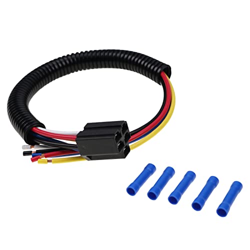 DVPARTS 5 Pin 18" Ignition Key Switch Wiring Harness M90206 Compatible with John Deere, Cub Cadet, Troy-Bilt, Toro, Exmark, Hustler, Ariens Gravely Simplicity Snapper Murray Garden Lawn Tractor