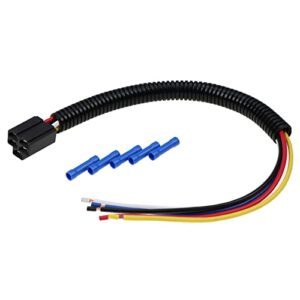 DVPARTS 5 Pin 18" Ignition Key Switch Wiring Harness M90206 Compatible with John Deere, Cub Cadet, Troy-Bilt, Toro, Exmark, Hustler, Ariens Gravely Simplicity Snapper Murray Garden Lawn Tractor