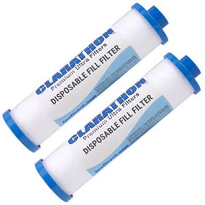 clarathon [2-pack] hose end sediment water fill filter all purpose, pool, spa, hot tub, aquarium, car wash