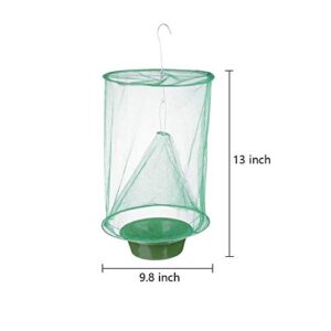 Ranch Fly Trap with Bait Tray Outdoor Hanging Reusable Stable Fly Trap | Food Bait Flay Catcher for Outdoor, Family Farms (4)