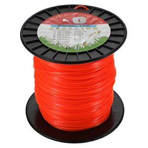 bluenathxrpr square 2.4 mm/0.095″ square 3 pound spool string trimmer line weed eater line 660 feet/200 meters length