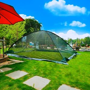 GRASOLAR Garden Pond Cover Pool Cover Protector with Net Tent Dome Net 10x8 Ft Net Prevent Fallen Leaves, Green…