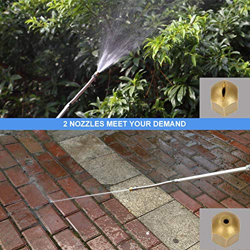 Stainless Steel High Pressure Wand, Electric Washing Sprayer Nozzle for Car Wash and High Outdoor Window Washing