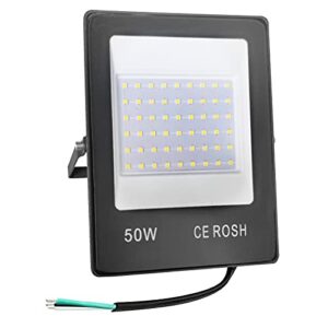 led flood lights 50w, 5000lm super bright work lights, ip66 waterproof exterior floodlights outdoor 5000k daylight white security lights fixture for front-door yard garden garage playground (50w)