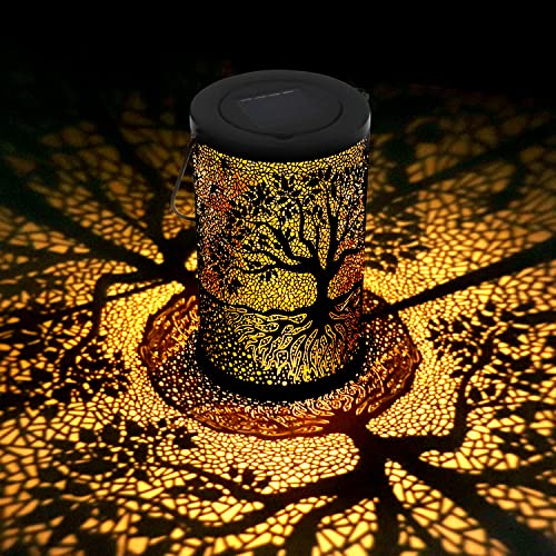 ZWOOS Solar Lantern for Outdoor, Waterproof Solar Lights, Hanging/ Standing, for Balcony, Patio, Garden Decoration