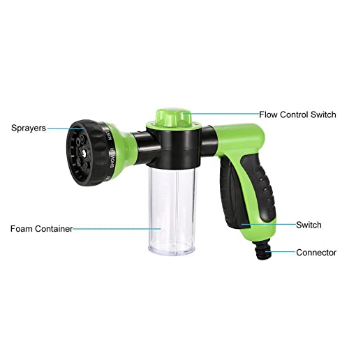 High Pressure Washer with Soap Dispenser Bottle,High Pressure Washerfor Lawn, Clean Plants, Car Wash,Showering Pet ,Garden Hose Nozzle