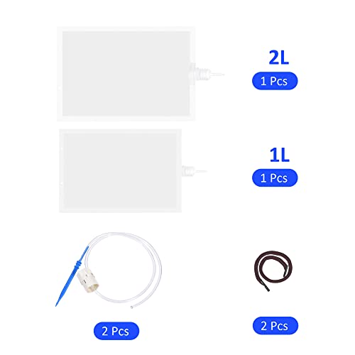 M METERXITY 1 Set Plant Drip Bag - Plants Drip Irrigation, Automatic Watering Adjustable Valve, Apply to Outdoor/Garden (1L/2L, Clear)