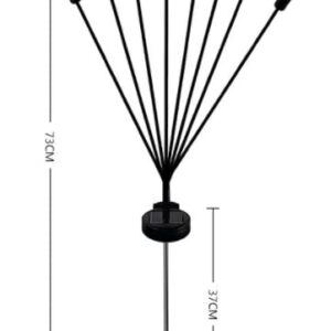 MONTPAL 8PCS Solar Powered Firefly Lights Outdoor Waterproof, Starburst Swaying Lights for Garden Yard, Flowerbed, Lawn and Walkway.