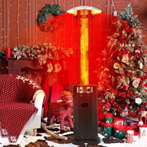 garden patio heater,outdoor patio heater,46000 btu propane based classic design with wheels,easy set up,commercial & residential outdoor heater electric stand