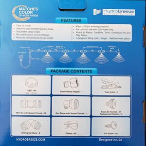 Hydrobreeze Outdoor Cooling System 84 Ft 1/4'' Beige Tubing - 24 Nozzles System