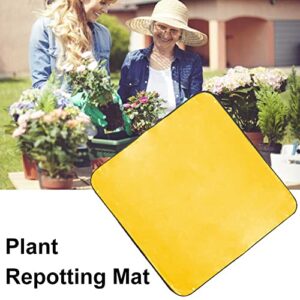 2Pack Plant Repotting Square Mats,39.3Inch Foldable Garden Transplanting Work Cloth,Waterproof Dirty Catcher Gardening Succulent Potting Tarp for Indoor Bonsai Succulents Plant Care (Orange)