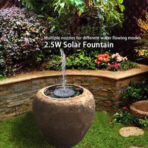 Solar Water Fountain,Solar Fountain, Solar Water Pump, Solar Bird Bath Fountain Pump, Garden Outdoor Floating Solar Fountain Pump Home Garden Landscape Decoration (6V 2.5W )