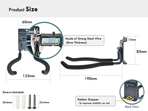 N32 (Foldable Type) String Trimmer Hanger, Garden Power Tool Hanger, Weed Wacker Hanger, Weed Eater Rack, Trimmer Rack, Garage Tool Organizer, Weed Eater Holder for Garage, Garage Trimmer