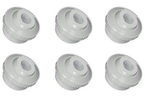 makhoon 3/4″ directional flow eyeball inlet jet for compatible with hayward sp1419d with 1-1/2″ mip threa white opening hydrostream return jet replacement part(6 pack)